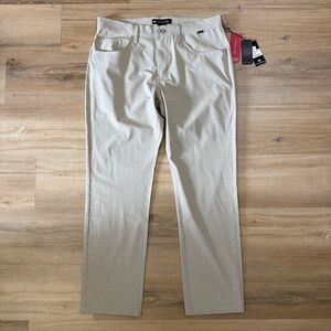 New Travis Mathew Khaki Golf Pants Size 34x30 4 Way Stretch Wrinkle Resistant